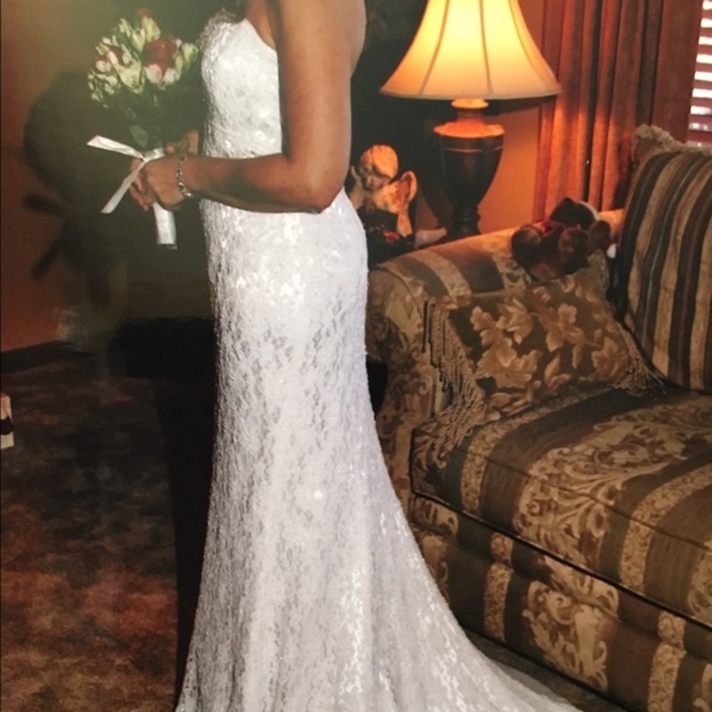 White wedding dress  size 10